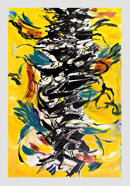 Desert Wind paint and collage on canvas, 'Desert Wind '